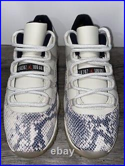 2019 Nike Air Jordan 11 XI Retro Low Snakeskin Light Bone Size 9 CD6846-002
