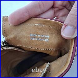 AS 98 Sundance Boots Woman Size 38 or 8 US Topaz Patchwork Leather Buckle Detail
