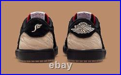 Air Jordan 1 Low SP Men's US 13 Solefly Collab Black Tan Red Gum Retro Nike MIA