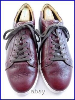 Allen Edmonds COURTSIDE Low-Top Dress Sneakers 10 D Burgundy Grain (236N)