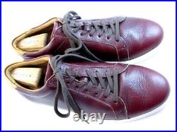 Allen Edmonds COURTSIDE Low-Top Dress Sneakers 10 D Burgundy Grain (236N)