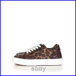 CHRISTIAN LOUBOUTIN 795$ Leopard Pattern Leather Vieirissima Low Top Sneakers