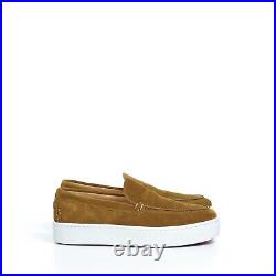 CHRISTIAN LOUBOUTIN 945$ Paqueboat Slip-On Sneakers Cumin Brown Veau Velours