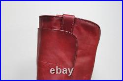 FRYE sz 6 Melissa Tall Riding Boot Redwood Brown Low heel Shoes