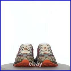 GUCCI 890$ Men's GG Rhyton Sneaker Brick Red GG Canvas Jacquard