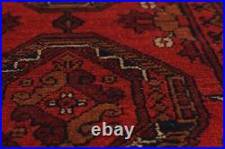 Hand-Knotted Area Rug 3'5 x 4'10 Traditional Tribal Wool Carpet