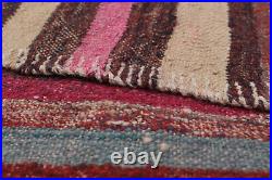 Hand woven Kilim 5'2 x 11'7 Boho Flat Weave Area Rug