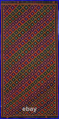 Hand woven Kilim 5'9 x 11'11 Konya Flat Weave Area Rug