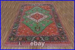 Luxurious Red Brown Living Room Home Wall Decor Hand Knotted Wool Area Rug