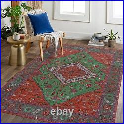 Luxurious Red Brown Living Room Home Wall Decor Hand Knotted Wool Area Rug