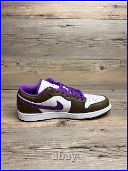 Nike Air Jordan 1 Low Mens Size 12 Palomino White Wild Berry 553558 215