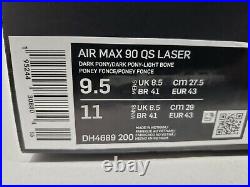 Nike Air Max 90 Laser Mahogany Mens Size 9.5 DH4689-200 Woodgrain QS New