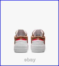Nike Blazer Low x Sacai British Tan White Red Men's Size 10 DD1877-200 As New JP