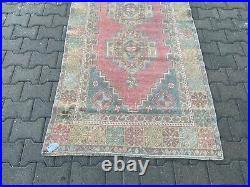 Oushak red turkish hand knotted bohemian 4x7 Oriental tribal wool area rug