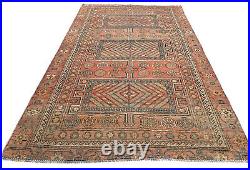 Rare Semi Antique Geometric Tribal 5X9 Wool Oriental Runner Rug Hallway Carpet