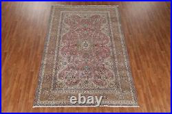 Red/ Brown Semi-Antique Floral Traditional 6x9 Area Rug Wool Handmade Carpet