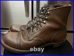Red Wing Heritage 6 Iron Ranger 8111 Work Boots Men's US 8.5 Amber Harness 2009