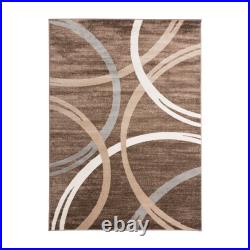 Rugshop Area Rug Modern Abstract Circles Design Rugs for Living Room Bedroom Rug