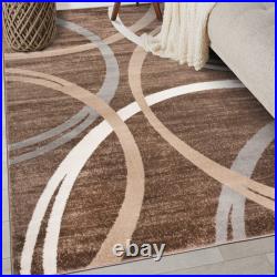Rugshop Area Rug Modern Abstract Circles Design Rugs for Living Room Bedroom Rug