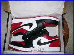 SZ 13 Nike Air Jordan 1 Low Bred Toe 553558-612 XI IV Chicago Mocha UNC Shadow 4