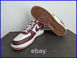 Size 12 Nike Air Force 1 Low Gum Medium Brown/Night Maroon/Sail (no lid)