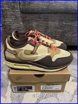 Size 9.5 Nike Air Max 1 x Travis Scott Low Baroque Brown FAST SHIPPING