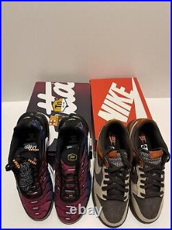 Size 9 Nike Dunk Low Red Panda & Patta x FC Barcelona x NikeAir Max Plus Culer