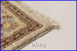 Traditional Hand-Knotted Bordered Carpet 4'2 x 6'3 Wool Area Rug