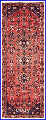 Traditional Vintage Hand-Knotted Carpet 3'3 x 9'2 Wool Area Rug