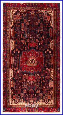 Traditional Vintage Hand-Knotted Carpet 4'7 x 9'0 Wool Area Rug