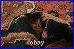 Vintage Bordered Hand-Knotted Carpet 3'3 x 8'8 Traditional Wool Rug