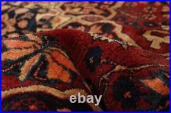 Vintage Bordered Hand-Knotted Carpet 5'2 x 9'4 Traditional Wool Rug