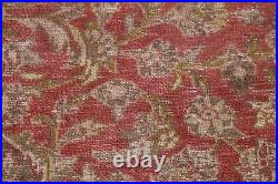 Vintage Floral Traditional Red/ Brown Rug 8x11 Hand-knotted for Living Room