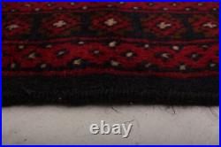 Vintage Hand-Knotted Area Rug 3'10 x 6'5 Traditional Wool Carpet