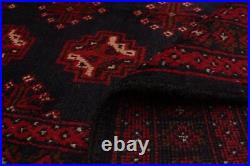 Vintage Hand-Knotted Area Rug 3'10 x 6'5 Traditional Wool Carpet