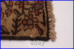 Vintage Hand-Knotted Area Rug 3'11 x 6'1 Traditional Wool Carpet
