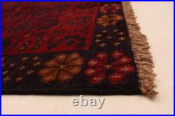 Vintage Hand-Knotted Area Rug 3'7 x 6'2 Traditional Wool Carpet