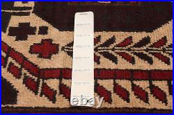 Vintage Hand-Knotted Area Rug 3'8 x 5'11 Traditional Wool Carpet