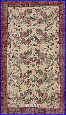 Vintage Hand-Knotted Area Rug 3'9 x 6'7 Traditional Wool Carpet
