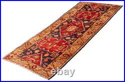 Vintage Hand-Knotted Area Rug 4'3 x 10'0 Traditional Wool Carpet
