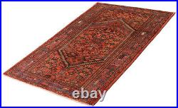 Vintage Hand-Knotted Area Rug 4'5 x 7'0 Traditional Wool Carpet