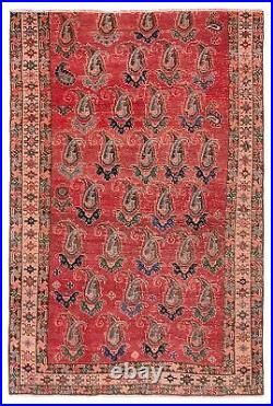 Vintage Hand-Knotted Area Rug 4'7 x 7'3 Traditional Wool Carpet