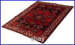Vintage Hand-Knotted Area Rug 5'9 x 6'10 Traditional Wool Carpet
