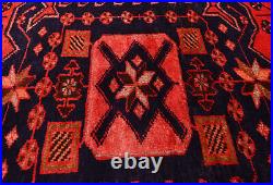 Vintage Handmade Tribal Geometric 4X6 Oriental Rug Farmhouse Boho Decor Carpet