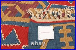 Vintage Kilim Rug 5'10 x 7'11 Traditional Wool Hand Woven Carpet