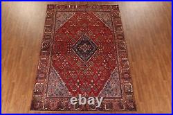 Vintage Red/ Brown Joshaghan Traditional Hand-knotted Living Room Rug 7'x11