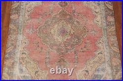 Vintage Red/ Brown Tebriz Area Rug 6x8 Traditional Hand-knotted Wool Carpet