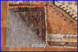 Vintage Rust/ Ivory Geometric Tribal Runner Rug 4'x11' Handmade Traditional Rug