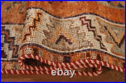 Vintage Rust/ Ivory Geometric Tribal Runner Rug 4'x11' Handmade Traditional Rug